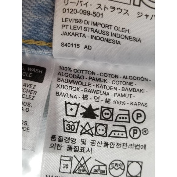 LEVI'S 501 Grunge Wash Button-Fly Cut Off Denim Shorts - Picture 8 of 10